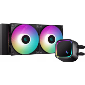 Cooler Deepcool LE520, compatibil skt. Intel si AMD, racire cu lichid, ventilator 120 mm x 2, 2250 rpm, iluminat RGB, R-LE520-BKAMMN-G-1 (timbru verde 2.00 lei) 