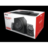 Sistem audio Trust Yuri 2.1 Speaker Set  Specifications General Height of main product (in mm) 240 mm Width of main product (in mm) 180 mm Depth of main product (in mm) 240 mm Total weight 3720 g Weight of main unit 2220 g  Connectivity Connection type wi