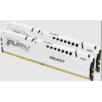 Memorie Kingston 32GB DDR5 6000MT/S CL30 DIMM/KIT OF 2 FURY BEAST WHITE XMP KF560C30BWK2-32