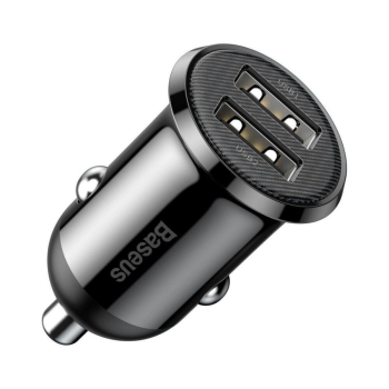 Incarcator auto Baseus Grain Pro, black CCALLP-01