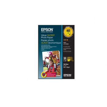 EPSON Value Glossy Photo Paper 10x15cm 20 sheets x2 (BOGOF)