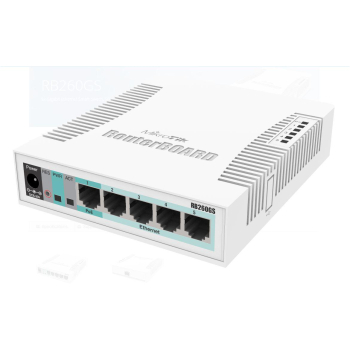 Smart Switch, 5 x Gigabit, 1 x SFP - Mikrotik CSS106-5G-1S  
