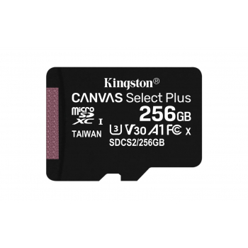 Card memorie Kingston 256GB MICROSDXC CANVAS SELECT/100R A1 C10 SP W/O ADAPTER SDCS2/256GBSP