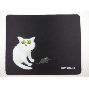 Mouse Pad Serioux Cat and mice MSP02 black SRXA-MSP02