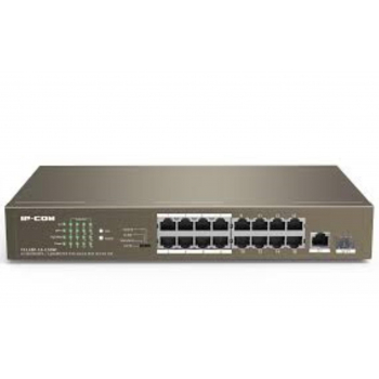 IP-COM 16-Port 10/100Mbps + 2 Gigabit + 1 SFP, 16 * 10/100 Mbps Base-TX RJ45 ports (Data/Power), 2 * 10/100/1000 Mbps Base-T RJ45 ports (Data), 1 * 10/100/1000 Mbps Base-X SFP port (Combo), Forwarding Rate: 5.36 Mpps, Switching Capacity: 7.2 Gbps, PoE Sup