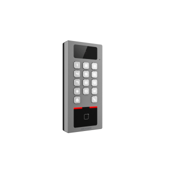 Terminal control acces si interfon cu tastatura si cititor card, rezolutie 2MP, Wi-Fi, RS485, Alarma - HIKVISION DS-K1T502DBWX-C  
