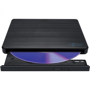 Ultra Slim Portable DVD-R Black Hitachi-LG GP60NB60.AUAE12B, GP60NB60 Series, DVD Write /Read Speed: 8x, CD Write/Read Speed: 24x, USB 2.0, Buffer 0.75MB, 144 mm x 137.5 mm x 14 mm.