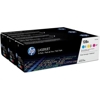 Pachet Cartus Toner HP Nr. 128A C/M/Y 3x1300 Pagini for Color LaserJet CM1415NF MFP, CM1415NFW MFP, Pro CP1525N, Pro CP1525NW CF371AM