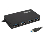 HUB extern SPACER, porturi USB: USB 3.0 x 4, conectare prin USB 3.0, cablu 15cm lungime, (incl. TV 0.8Lei), 