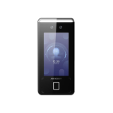Terminal standalone IP de control acces si pontaj cu recunoastere faciala, amprenta, Card si cod QR - HIKVISION DS-K1T341AMF-S  