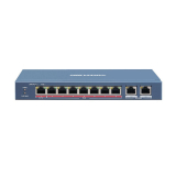 SWITCH HIKVISION 8 PORTURI 2 UPLINK, DS-3E1310HP-EI   