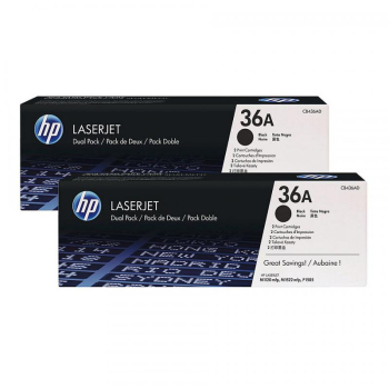 Pachet Cartus Toner HP Nr. 36A Black 2 Bucati 2x 2000 Pagini for LaserJet M1120 MFP, M1120N MFP, M1522N, M1522NF, P1505, P1505N CB436AD