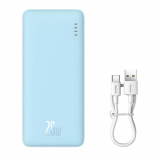 POWER BANK Baseus Airpow, 10000mAh, 20W, 1 x USB; 1 x USB Type-C, total 3A, albastru, 