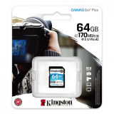 Card memorie Kingston 64GB SDXC CANVAS GO PLUS 170R/C10 UHS-I U3 V30 SDG3/64GB