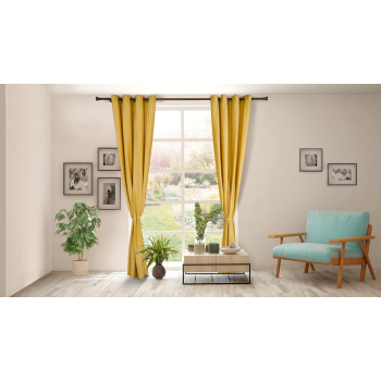 Heinner Set 2 draperii catifea 140x270 cm - Galb HR-VDR140-YLW