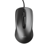 Mouse Trust cu fir optic, negru