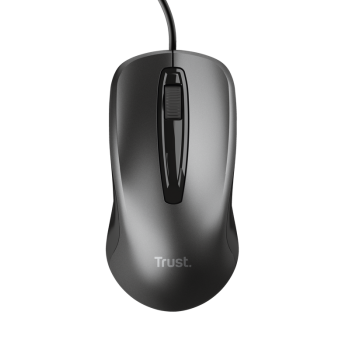 Mouse Trust cu fir optic, negru