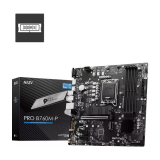 Placa baza MSI PRO B760M-P, mATX, LGA 1700, Dual Channel DDR5 6800, 1x PCIe x16 slots, 2x M.2 slots, 1x HDMI, 1x DP, 1x VGA, 1x USB 3.2 Gen 2 Type-C, 1x USB 3.2 Gen 1, 4x USB 2.0, 7.1 HD Audio, 1Gbps LAN, 3Y PR 