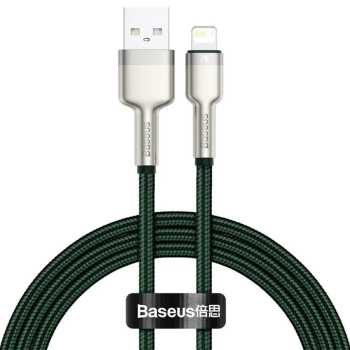 Cablu Baseus Cafule Lightning, 2m, verde CALJK-B06