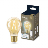 Bec LED inteligent vintage WiZ Filament Whites, Wi-fi, A60, E27, 6.7W (50W), 220-240V, temperatura lumina reglabila (2000K-5000K), 640 lumeni, durata de viata 15.000 de ore, clasa energetica A+, compatibil Google Assistant/Alexa/Siri;