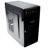 Carcasa Mini Tower Spacer Moon Sursa 450W 4x USB 2.0 2x jack 3.5mm black SPC-MOON