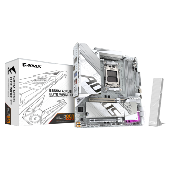 B850M AORUS ELITE WIFI6E ICE, AM5, DDR5, Wi-Fi, BT, mATX, Alb