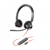 Casti HP Poly Blackwire 3325 Stereo Microsoft Teams Certified USB-C Headset +3.5mm Plug +USB-C/A Adapter 8X222AA
