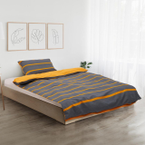 Heinner SET DE PAT SINGLE BUMBAC GREY/ORANGE HR-2SBED-ORG