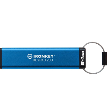 Stick USB Kingston 64GB IRONKEY KEYPAD 200 AES-256/ENCRYP FIPS 140-3 LVL 3(PENDING) IKKP200/64GB
