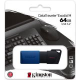 Stick USB Kingston 64GB DT EXODIA M USB3.2 GEN 1/(BLACK + BLUE) DTXM/64GB