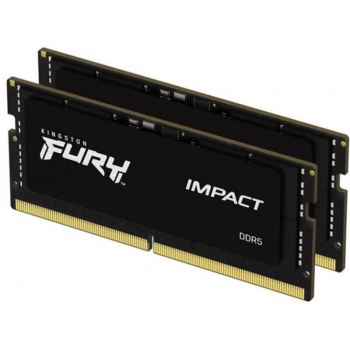 Memorie notebook Kingston FURY Impact, 64GB, DDR5, 5600MHz, CL40, 1.1v, Dual Channel Kit KF556S40IBK2-64