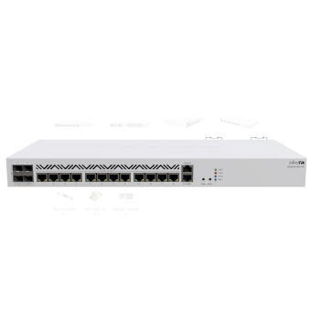 Switch Cloud Core Router, 4 x SFP+, 13 x Gigabit, 16GB RAM, RouterOS L6, 1U - MikroTik CCR2116-12G-4S+  