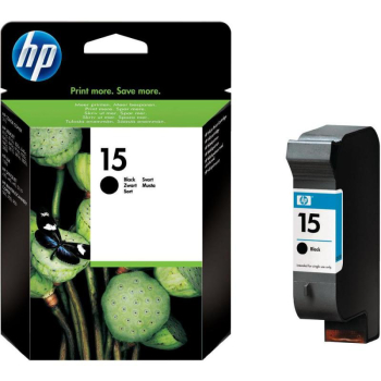 Cartus Cerneala HP Nr. 15 Large Black 25 ml for Deskjet 810C, Deskjet 812C, PSC 500, Deskjet 825C, Deskjet 840C, Deskjet 842C, Deskjet 845C, Color Copier 310, Deskjet 3820, Deskjet 920C, Deskjet 940C, OfficeJet 5110, OfficeJet V40, PSC 750, PSC 760, PSC 9