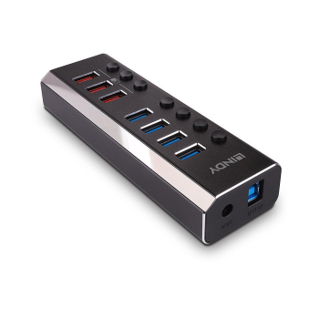 Hub Lindy 7 Port USB 3.0 3x QuickCharge LY-43371