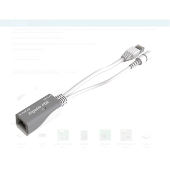 Injector PoE pasiv 18-57V, Gigabit - Mikrotik RBGPOE  