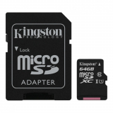 Card memorie Kingston 64GB MICROSDXC CANVAS SELECT/100R A1 C10 CARD + SD ADAPTER SDCS2/64GB