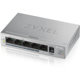 ZYXEL GS1005HP-EU0101F Zyxel GS1005-HP, 5 Port Gigabit PoE+ unmanaged desktop Switch, 4 x PoE, 60 Watt