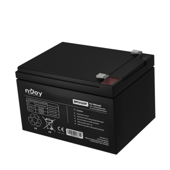 UPS- acumulatori Njoy GP12122F | Baterie UPS | 12 V | 12 A | Borne F2 | 44,5 W | 151 x 98 x 101 mm BTVACATBDTE2FCW01B (timbru verde 0.5 lei) 