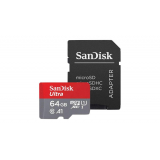 Card memorie SANDISK ULTRA MICROSDXC 64GB +/SD ADAPTER 140MB/S A1 CLASS 10 SDSQUAB-064G-GN6MA