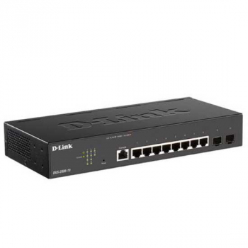D-Link 10-PORT GB POE MANAGED SWITCH/8X RJ-45 2X SFP FANLESS 65W POE DGS-2000-10P