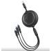 Cablu Baseus One-for-Three 1.1m negru CAMJ010001 Cablu Baseus One-for-Three 1.1m negru CAMJ010001