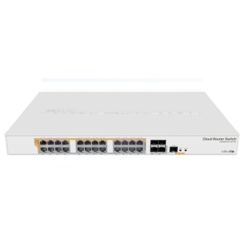 Management Switch 24 x Gigabit PoE+ Out 450W, 4 x SFP+ 10Gbps - Mikrotik CRS328-24P-4S+RM  