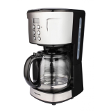 Cafetiera digitala Heinner HCM-D915, 900W, 1.5L, Timer, LCD, Negru-Inox