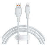 CABLU alimentare si date Baseus Pudding, Fast Charging Data Cable pt. smartphone, USB la USB Type-C 100W, 1.2m, alb P10355703221-00 (timbru verde 0.08 lei) - 6932172634056 