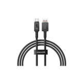 CABLU alimentare si date Baseus Unbreakable, Fast Charging Data Cable pt. smartphone, USB la USB Type-C 100W, 2m, braided aliaj zinc, negru P10355801111-01 (timbru verde 0.08 lei) - 6932172633226 