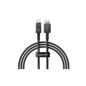 CABLU alimentare si date Baseus Unbreakable, Fast Charging Data Cable pt. smartphone, USB la USB Type-C 100W, 2m, braided aliaj zinc, negru P10355801111-01 (timbru verde 0.08 lei) - 6932172633226 