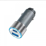 ALIMENTATOR auto LOGILINK, 1 x USB-C PD, 1 x USB-A QC, 36W, pt. bricheta auto 1 x USB, protectie scurt-circuit / supratensiune / supracurent, black, PA0252 (timbru verde 0.18 lei) 