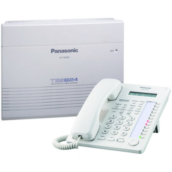 Centrala telefonica KX-TES824CE (3 /8) si telefon proprietar KX-AT7730NE Panasonic pack.3-TES (timbru verde 4.0 lei) 