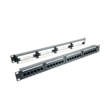 Patch panel 24 porturi ,1U, UTP Cat.6, Krone+110 - EMTEX, PBPP02A-Cat.6 