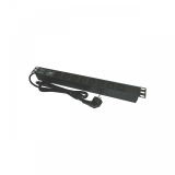 Bara alimentare aluminiu / PDU, 19 inch, 8 prize C13, protectie la supratensiune, 16A, 3500W, 3x1.5, 2m - EMTEX PDU8C13P